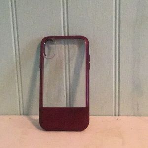 Clear and purple otter box iPhone XR phone case